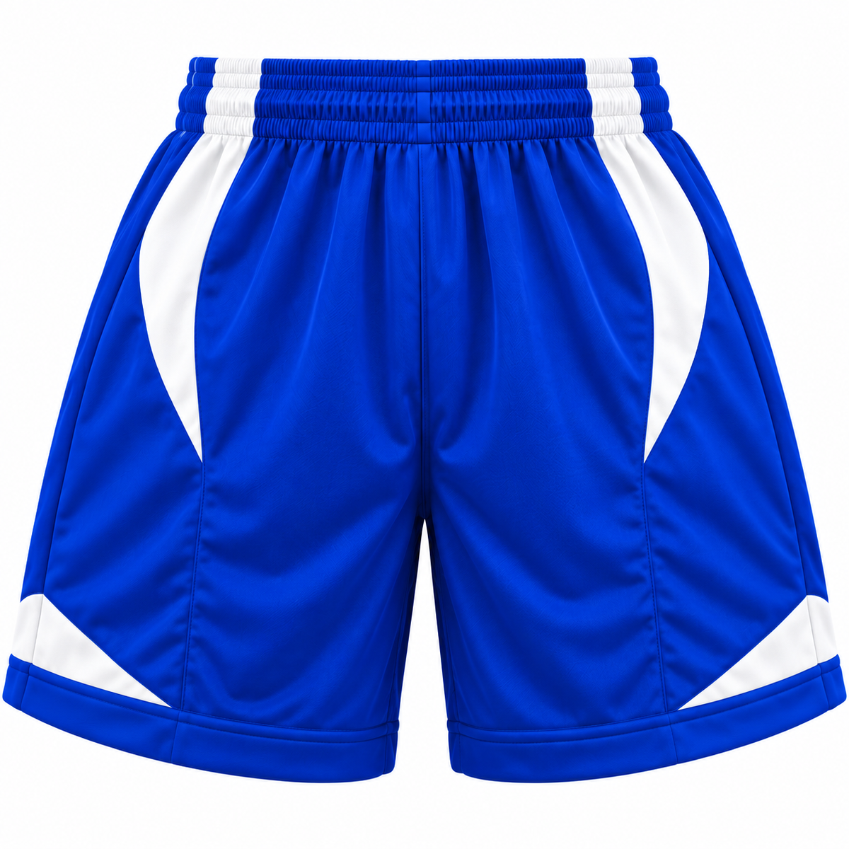 Short Alemania azul y blanco LJS, confeccionado en tela DryFit, con protector interior y disponible en talla XL.