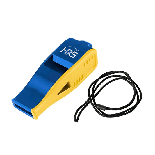 Silbato de árbitro y entrenador deportivo fabricado en resina ABS con cordón ajustable de nailon, resistente a altas y bajas temperaturas, ideal para fútbol, básquetbol, voleibol y otras actividades deportivas.