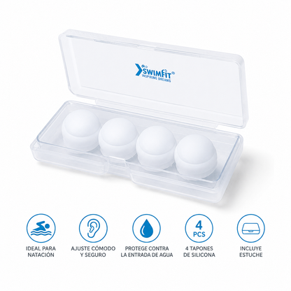 Tapón de Oído Swimfit Silicona Masa 4 Piezas