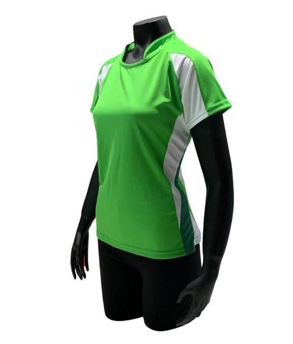 Camiseta dama Valquiria Verde claro - Blanco - Verde oscuro