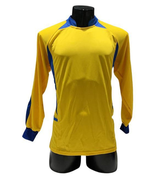 Camiseta manga larga Amarillo - Azul rey