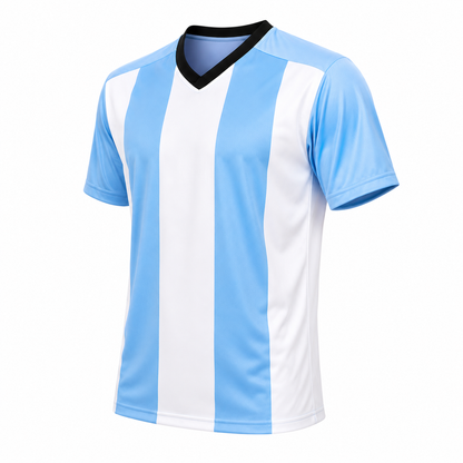 Camiseta Rayada Celeste Blanco | S | M | L | XL | 2XL || LJS