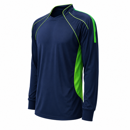 Camiseta manga larga Azul marino - Verde