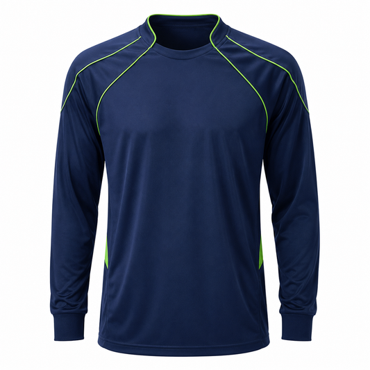 Camiseta manga larga Azul marino - Verde