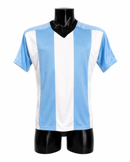 Camiseta Rayada Celeste Blanco | S | M | L | XL | 2XL || LJS