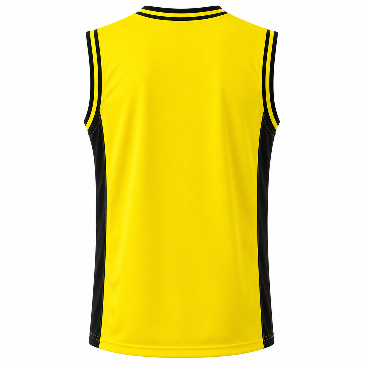 Camiseta Básquetbol Mundial Varón Amarillo/Negro DryFit Confección Nacional | LJS