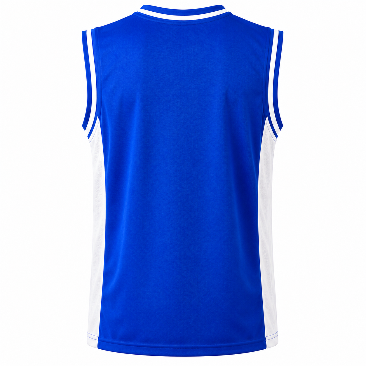 Camiseta Básquetbol Mundial Varón Azul/Blanco DryFit Confección Nacional | LJS