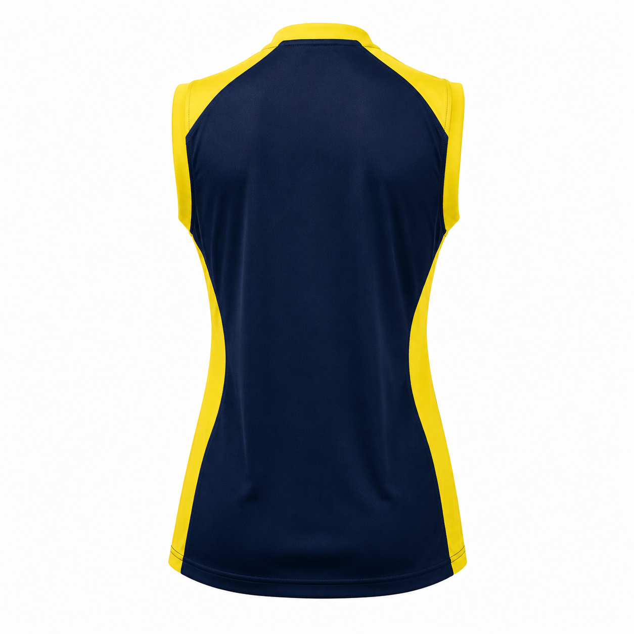 Camiseta Básquetbol Dama Mundial Azul Marino/Amarillo Villa DryFit Confección Nacional | LJS