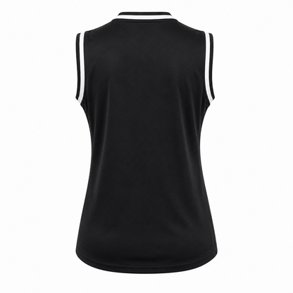 Camiseta Básquetbol Dama Negro/Blanco DryFit Confección Nacional | LJS