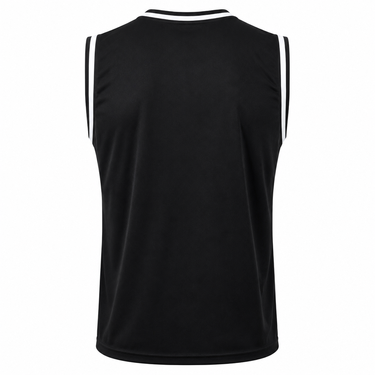 Camiseta Básquetbol Mundial Varón Negro/Blanco DryFit Confección Nacional | LJS