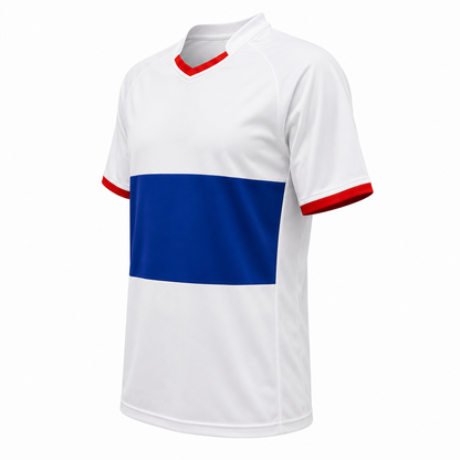Camiseta Blanco - Azul - Rojo