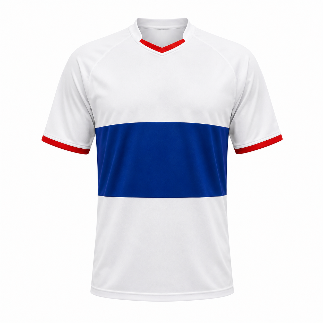 Camiseta Blanco - Azul - Rojo