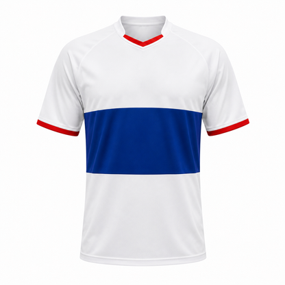 Camiseta Blanco - Azul - Rojo