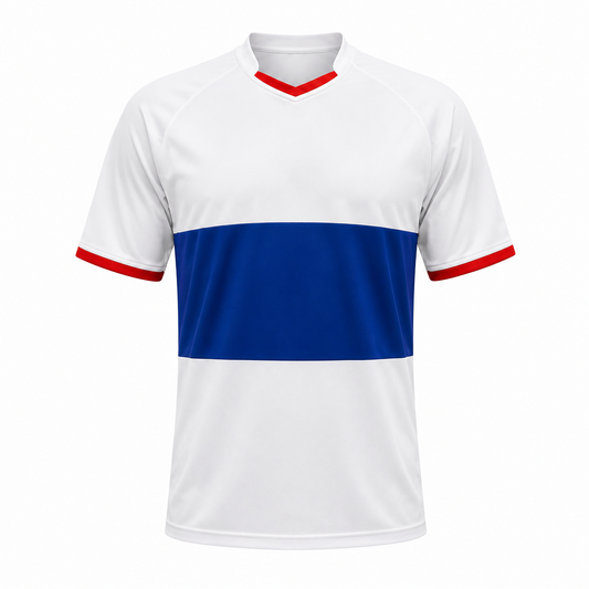 Camiseta Blanco - Azul - Rojo