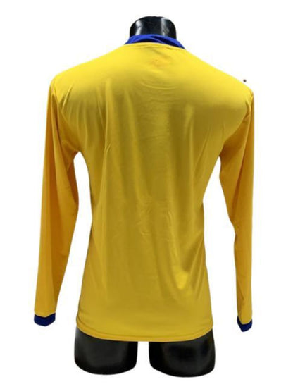 Camiseta manga larga Amarillo - Azul rey