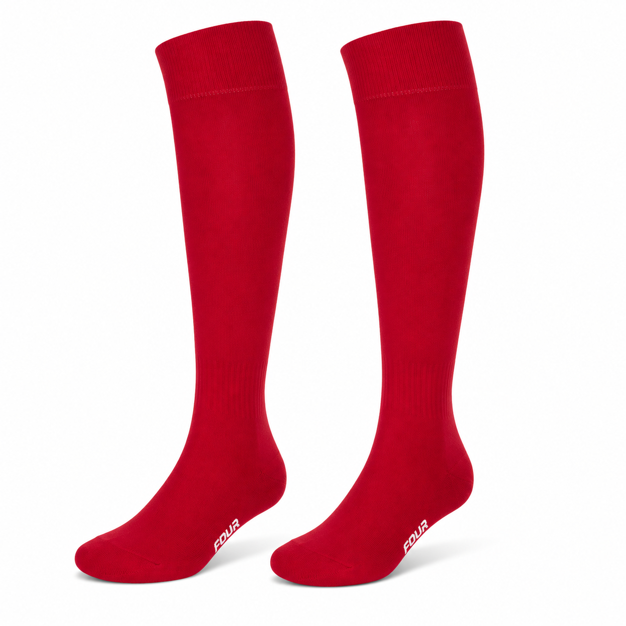 Medias de fútbol rojas Four