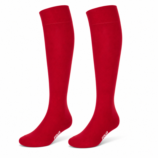 Medias de fútbol rojas Four