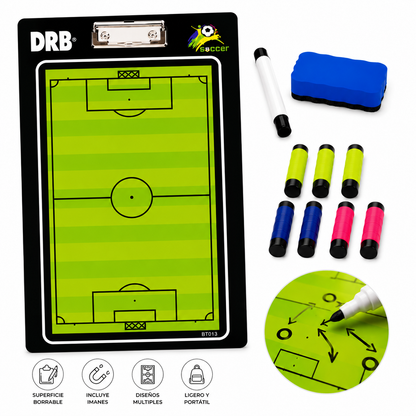 Pizarra Táctica Magnética de Fútbol DRB | Planificación y Estrategia Deportiva