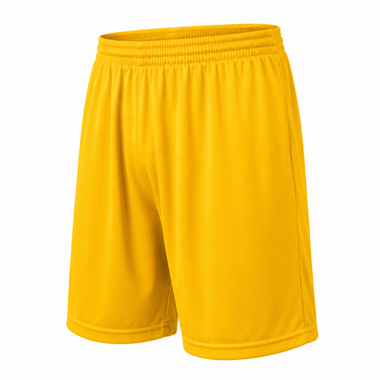 Short Amarillo oro deportivo