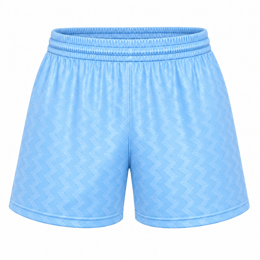 Short Satín Celeste Deportivo